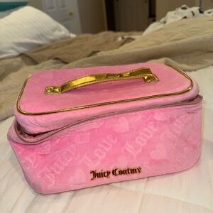 Juicy Couture Pink and Gold Makeup Bag